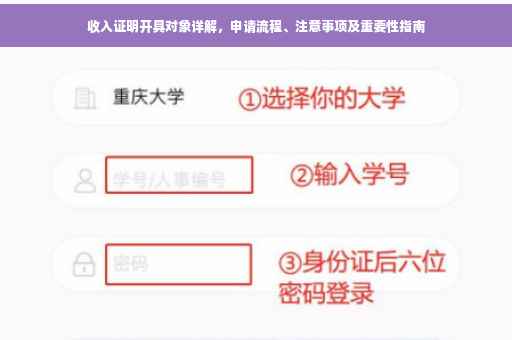 收入证明开具对象详解，申请流程、注意事项及重要性指南