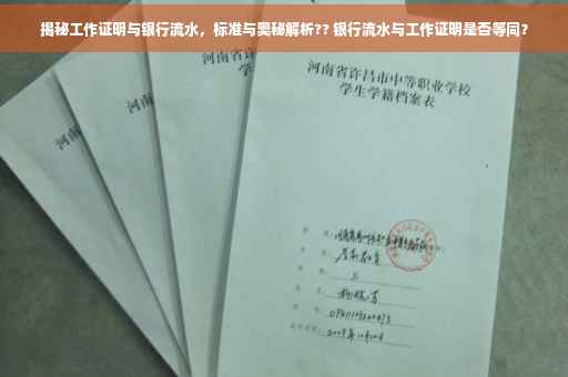 揭秘工作证明与银行流水，标准与奥秘解析?? 银行流水与工作证明是否等同？