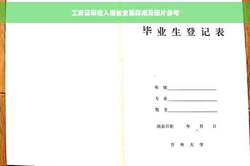 工资证明收入模板全面指南及图片参考