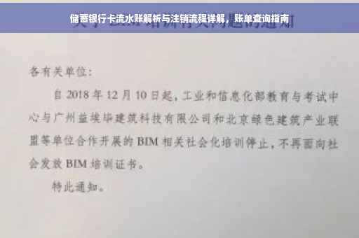 储蓄银行卡流水账解析与注销流程详解，账单查询指南