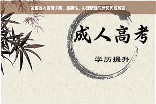 签证收入证明详解，重要性、办理流程与常见问题解答