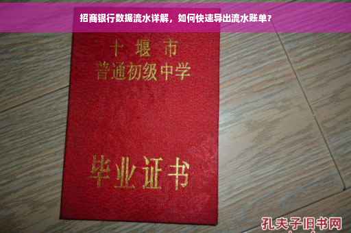 招商银行数据流水详解，如何快速导出流水账单？