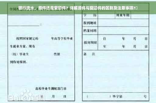 银行流水，原件还是复印件？详解原件与复印件的区别及注意事项?✨