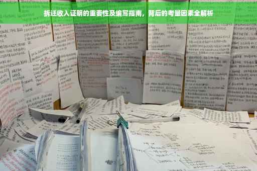 拆迁收入证明的重要性及编写指南，背后的考量因素全解析