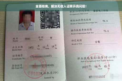 全面指南，解决无收入证明开具问题！