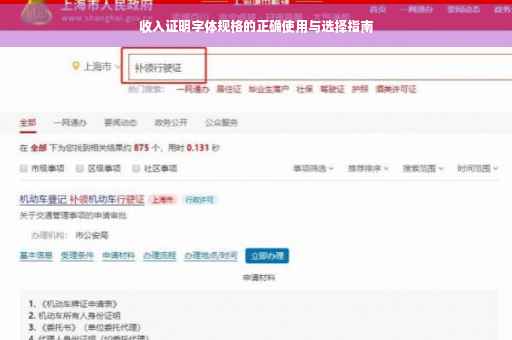 收入证明字体规格的正确使用与选择指南