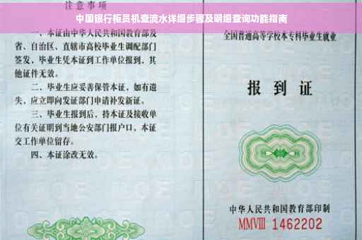 中国银行柜员机查流水详细步骤及明细查询功能指南