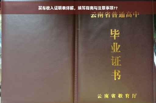 买车收入证明表详解，填写指南与注意事项??