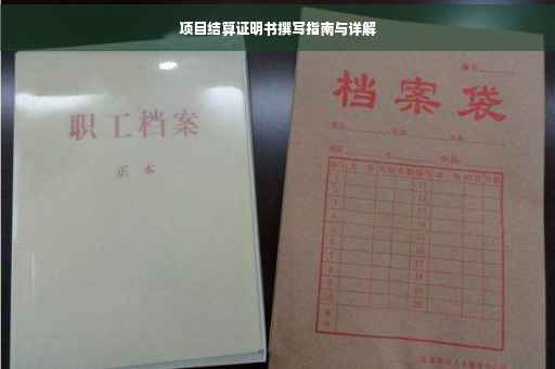 项目结算证明书撰写指南与详解