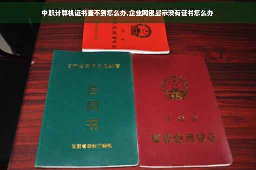 中职计算机证书查不到怎么办,企业网银显示没有证书怎么办