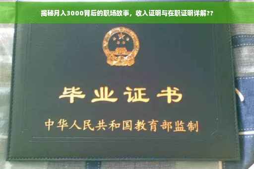 揭秘月入3000背后的职场故事，收入证明与在职证明详解??