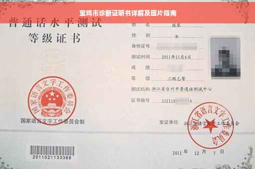 宝鸡市诊断证明书详解及图片指南