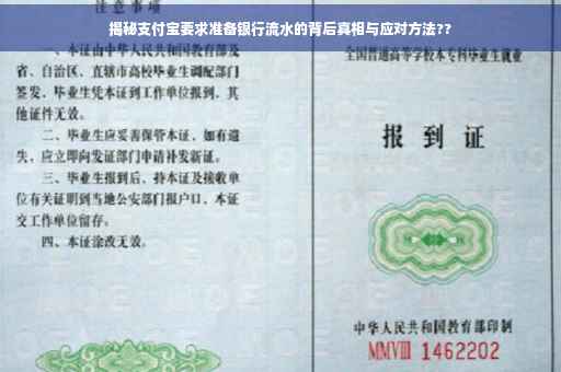 揭秘支付宝要求准备银行流水的背后真相与应对方法??