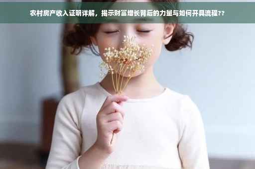 农村房产收入证明详解，揭示财富增长背后的力量与如何开具流程??