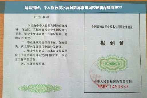 解读揭秘，个人银行流水高风险界限与风控逻辑深度剖析??