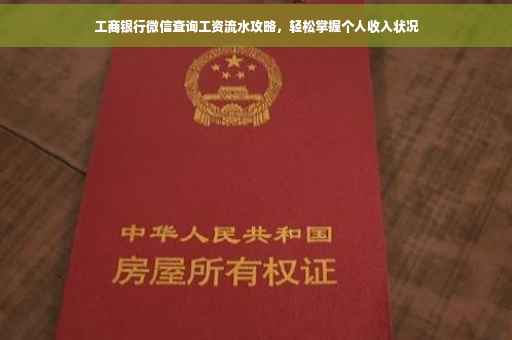 工商银行微信查询工资流水攻略，轻松掌握个人收入状况