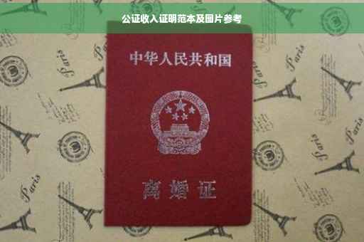 公证收入证明范本及图片参考