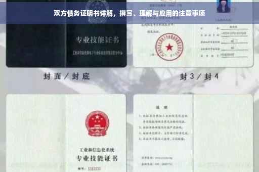 双方债务证明书详解，撰写、理解与应用的注意事项