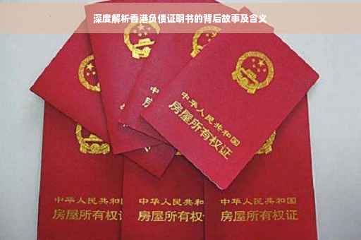 深度解析香港负债证明书的背后故事及含义