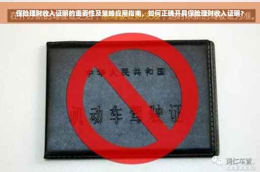 保险理财收入证明的重要性及策略应用指南，如何正确开具保险理财收入证明？