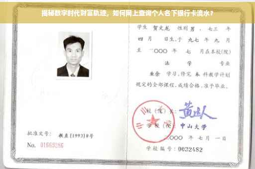 揭秘数字时代财富轨迹，如何网上查询个人名下银行卡流水？