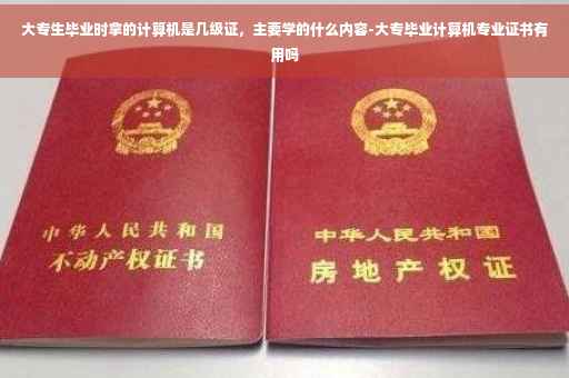 大专生毕业时拿的计算机是几级证，主要学的什么内容-大专毕业计算机专业证书有用吗
