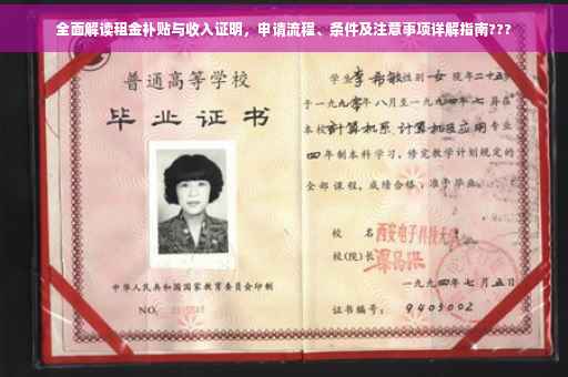 全面解读租金补贴与收入证明，申请流程、条件及注意事项详解指南???