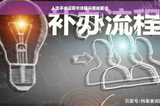 人流手术证明书详解与模板解读