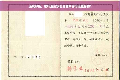 深度解析，银行查流水的主要内容与流程揭秘！