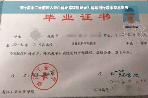 银行流水二天前转入是否算正常交易记录？解读银行流水交易细节