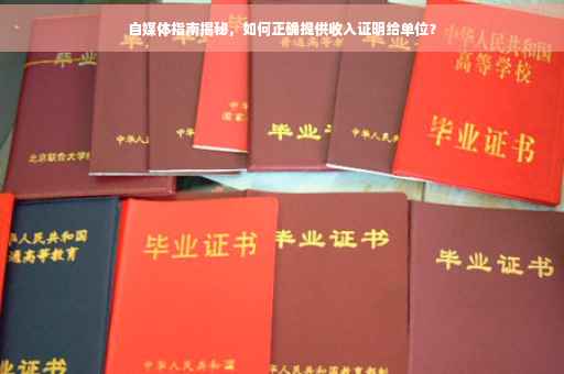 自媒体指南揭秘，如何正确提供收入证明给单位？