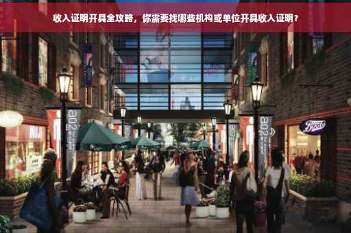 收入证明开具全攻略，你需要找哪些机构或单位开具收入证明？