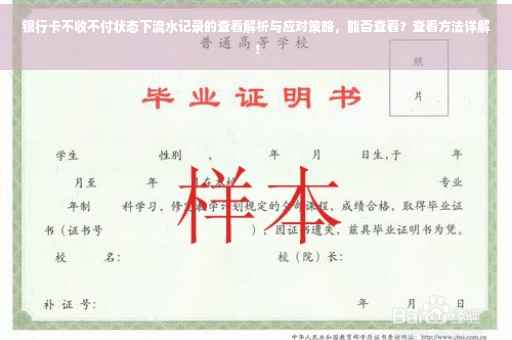 银行卡不收不付状态下流水记录的查看解析与应对策略，能否查看？查看方法详解！
