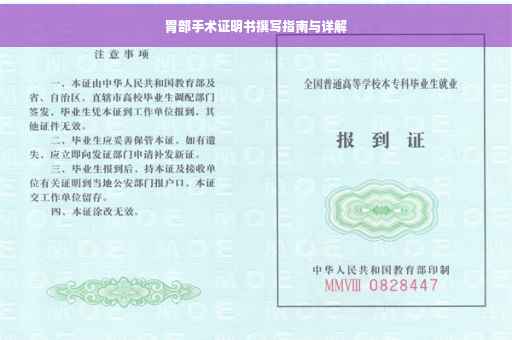 胃部手术证明书撰写指南与详解