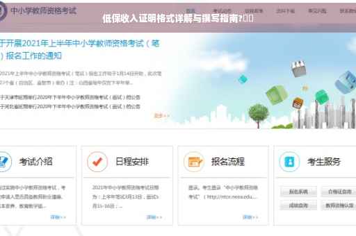 低保收入证明格式详解与撰写指南?⚡️