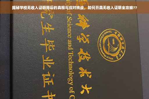 揭秘学校无收入证明背后的真相与应对挑战，如何开具无收入证明全攻略??