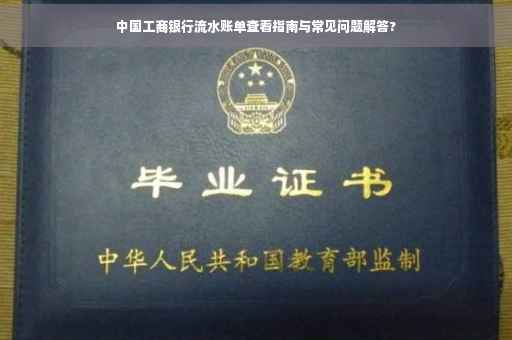 中国工商银行流水账单查看指南与常见问题解答?