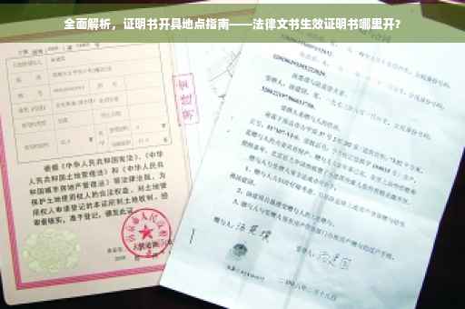 全面解析，证明书开具地点指南——法律文书生效证明书哪里开？