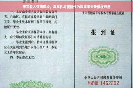 手写收入证明图片，真实性与便捷性的双重考量及模板应用