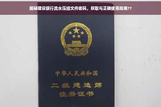 揭秘建设银行流水压缩文件密码，获取与正确使用指南??