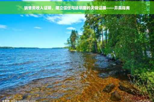 销售类收入证明，建立信任与透明度的关键证据——开具指南