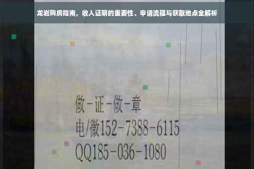 龙岩购房指南，收入证明的重要性、申请流程与获取地点全解析