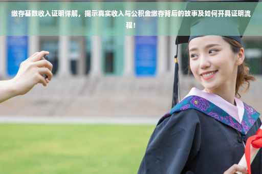 缴存基数收入证明详解，揭示真实收入与公积金缴存背后的故事及如何开具证明流程！