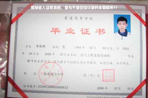 揭秘收入证明真相，查与不查征信记录的全面解析??