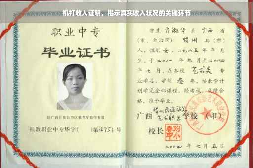 机打收入证明，揭示真实收入状况的关键环节