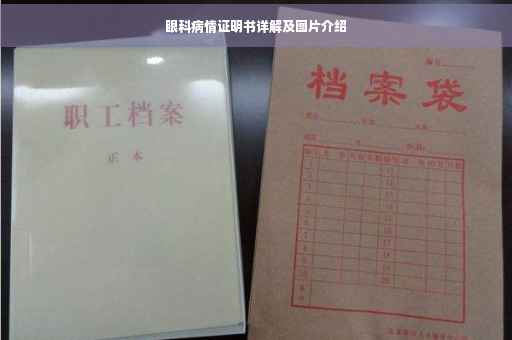 眼科病情证明书详解及图片介绍