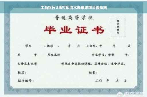 工商银行U盾打印流水账单详细步骤指南