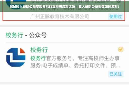 揭秘收入证明公章变淡背后的真相与应对之法，收入证明公章失效如何应对？
