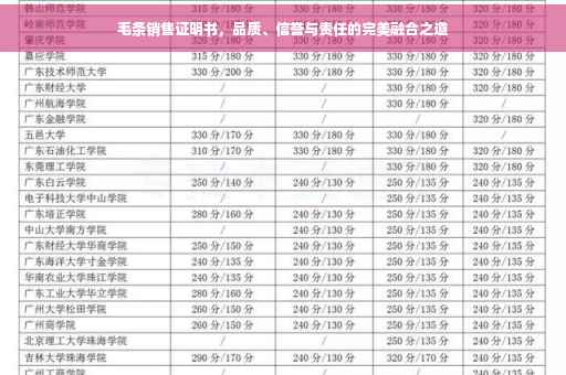 毛条销售证明书，品质、信誉与责任的完美融合之道