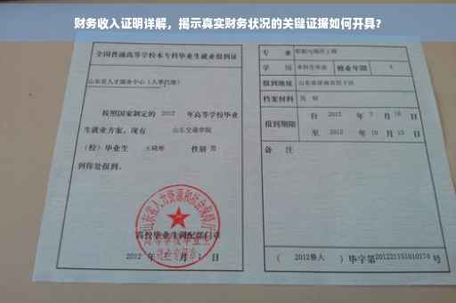 财务收入证明详解，揭示真实财务状况的关键证据如何开具？